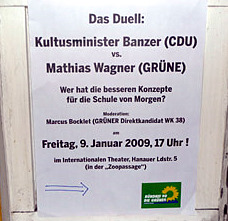 gruene-wagner-banzer-diskussion-ffm-09012009-20-22-05 Plakat zur Veranstaltung